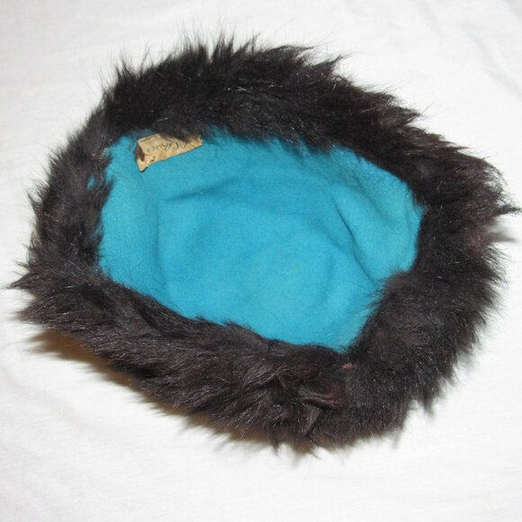 Vtg 50s LS Ayres Real Fur Winter Russian Cassock Hat Mob Wife Classic Luxury - Picture 3 of 4